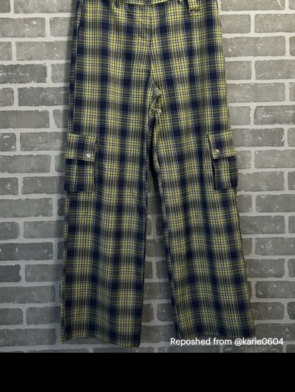 1990's Grunge Forever 21 Plaid Wide leg
